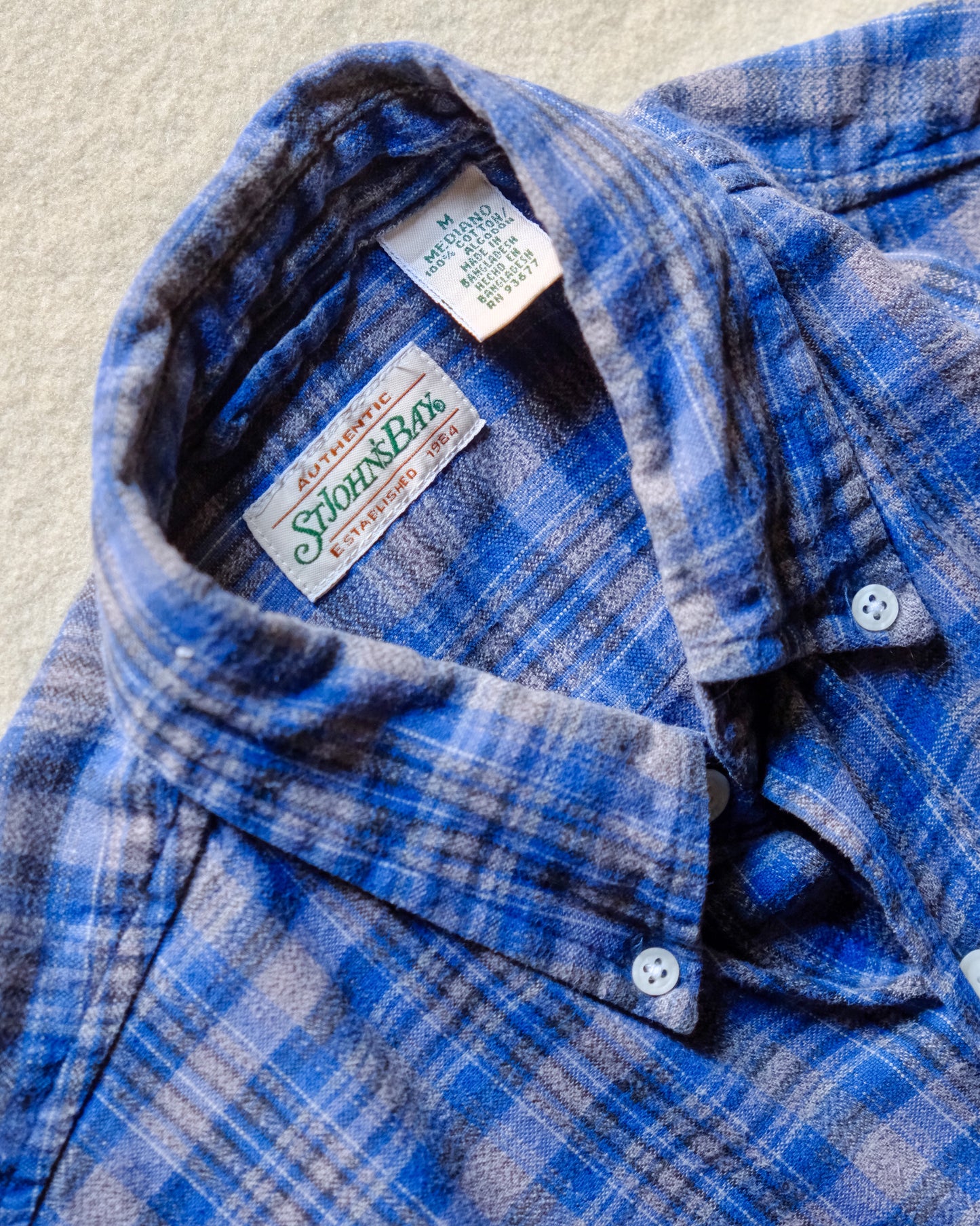 【M/残り1点】【TOD ONLINE】90S ST JOHN'S BAY BD SHIRT CHECK