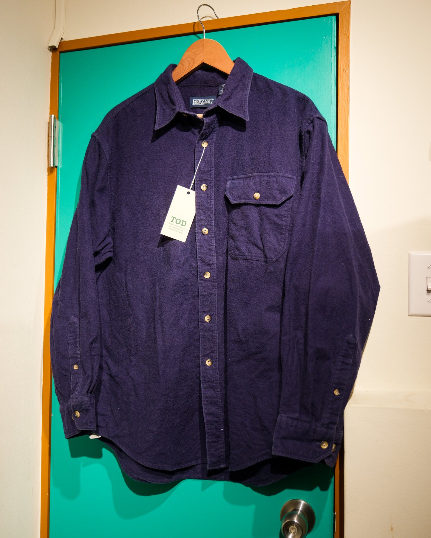 【L/残り１点】【TOD ONLINE】LANDSEND, CHAMOIS SHIRT