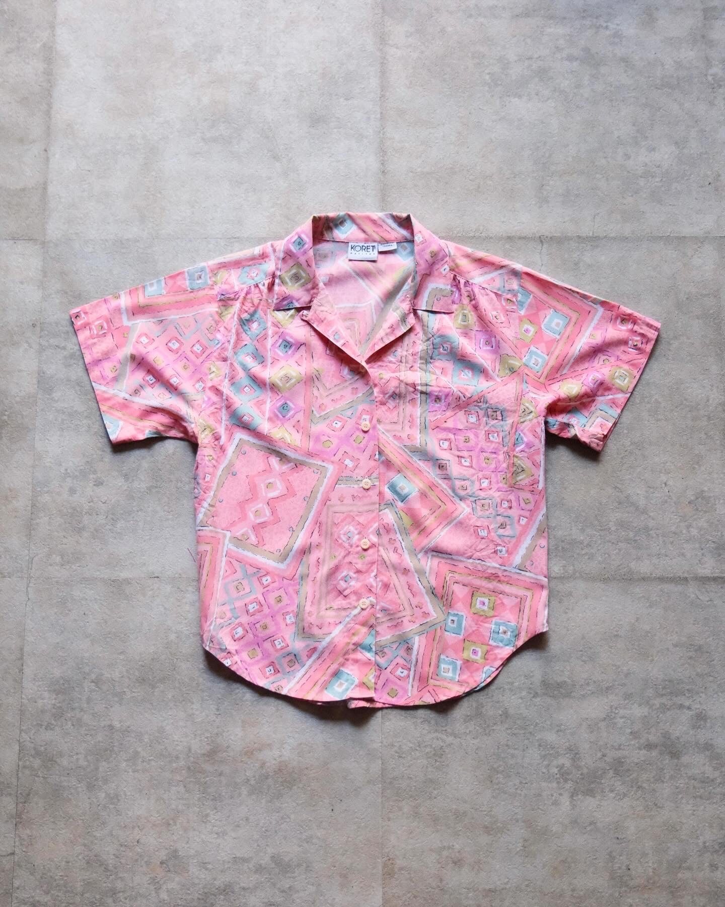 【TOD LADIESWEAR ARCHIVES】90S KORET OPEN COLLAR SHIRT