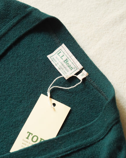 【L相当/残り１点】【TOD ONLINE】90S LL BEAN, LAMSWOOL CARDIGAN MADEIN SCOTLAND