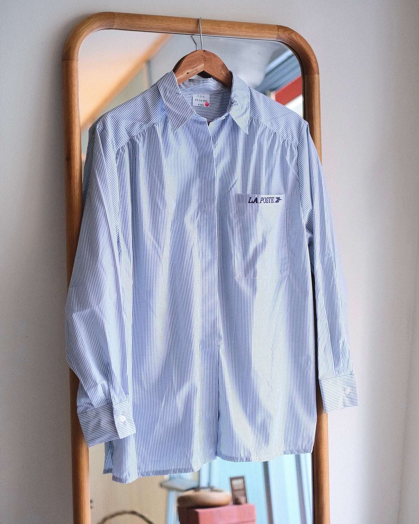 【TOD Workwear Archives】80-90s LA POSTE, Work Shirt Stripe