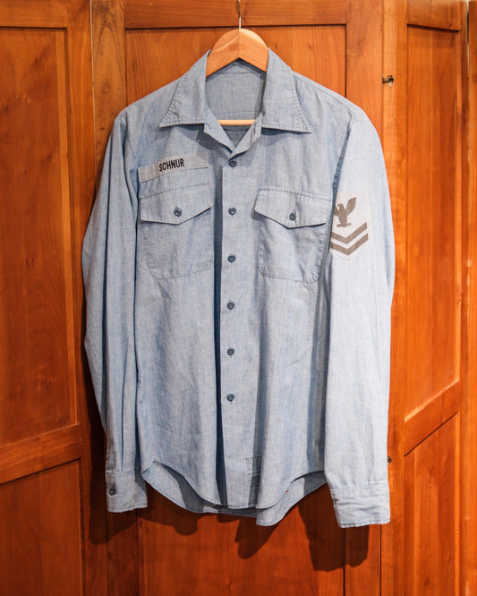 【TOD MIL-SPEC ARCHIVES】01S, US NAVY, WORK SHIRT CHAMBRAY, M