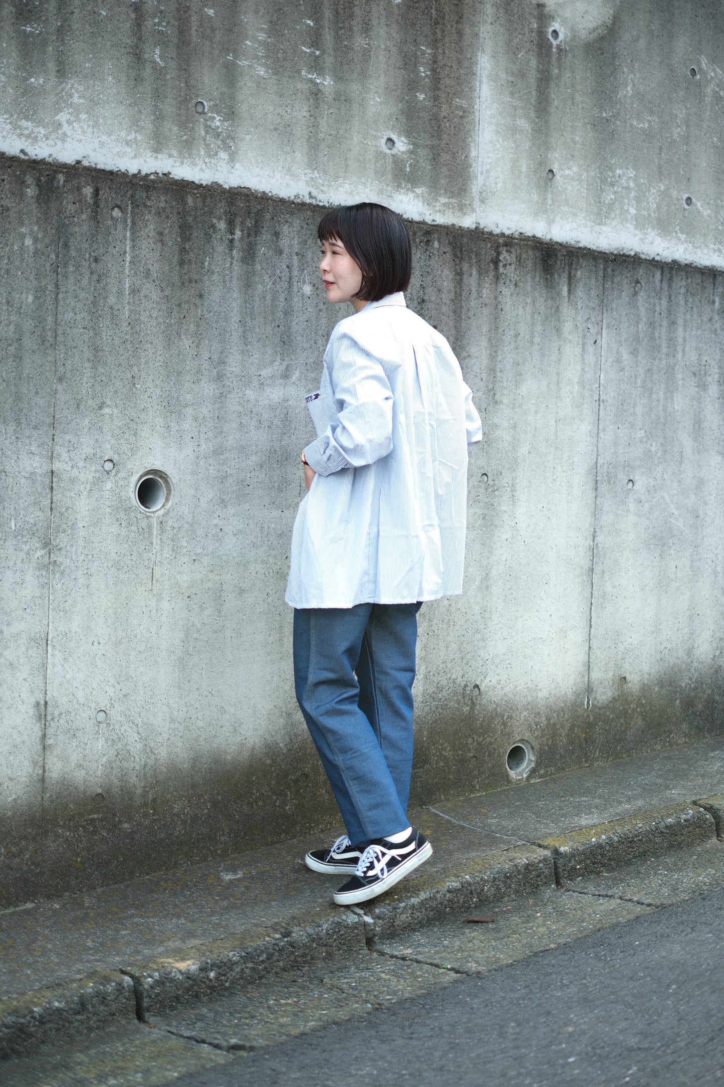 【TOD Workwear Archives】80-90s LA POSTE, Work Shirt Stripe