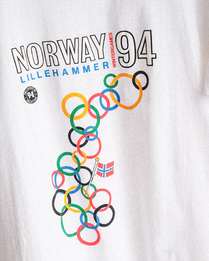 【TOD OUTDOORWEAR ARCHIVES】94s OLYMPIC PRINT TEE "LILLEHAMMER"