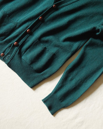 【L相当/残り１点】【TOD ONLINE】90S LL BEAN, LAMSWOOL CARDIGAN MADEIN SCOTLAND