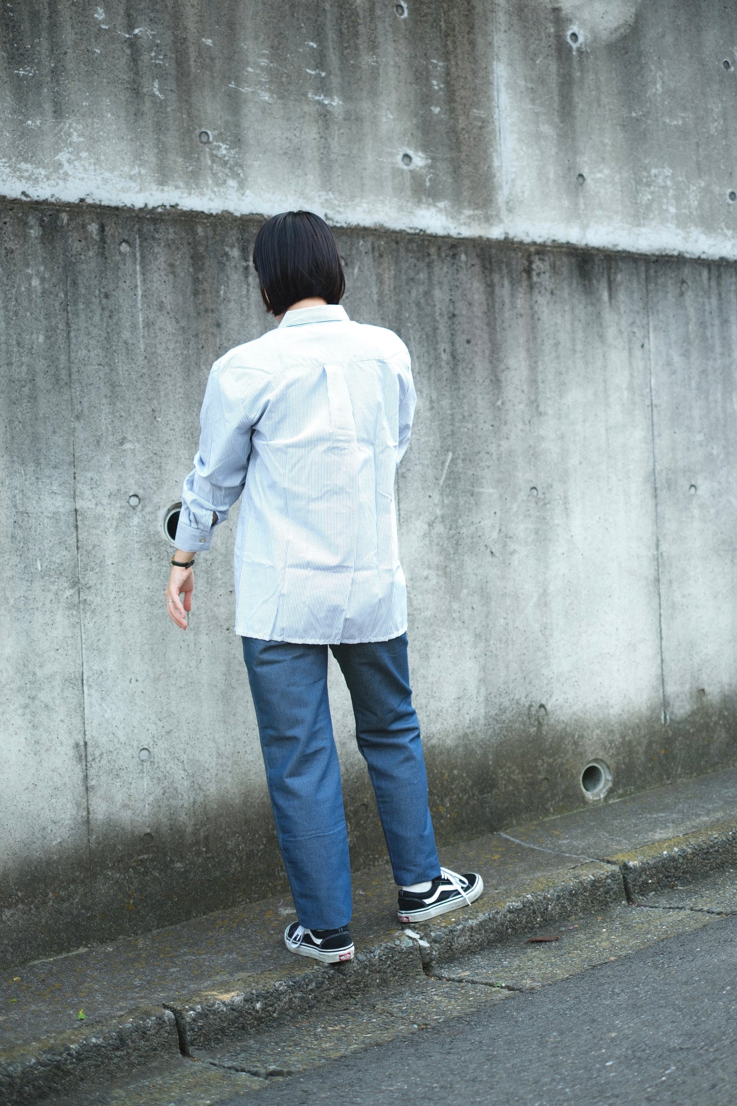 【TOD Workwear Archives】80-90s LA POSTE, Work Shirt Stripe