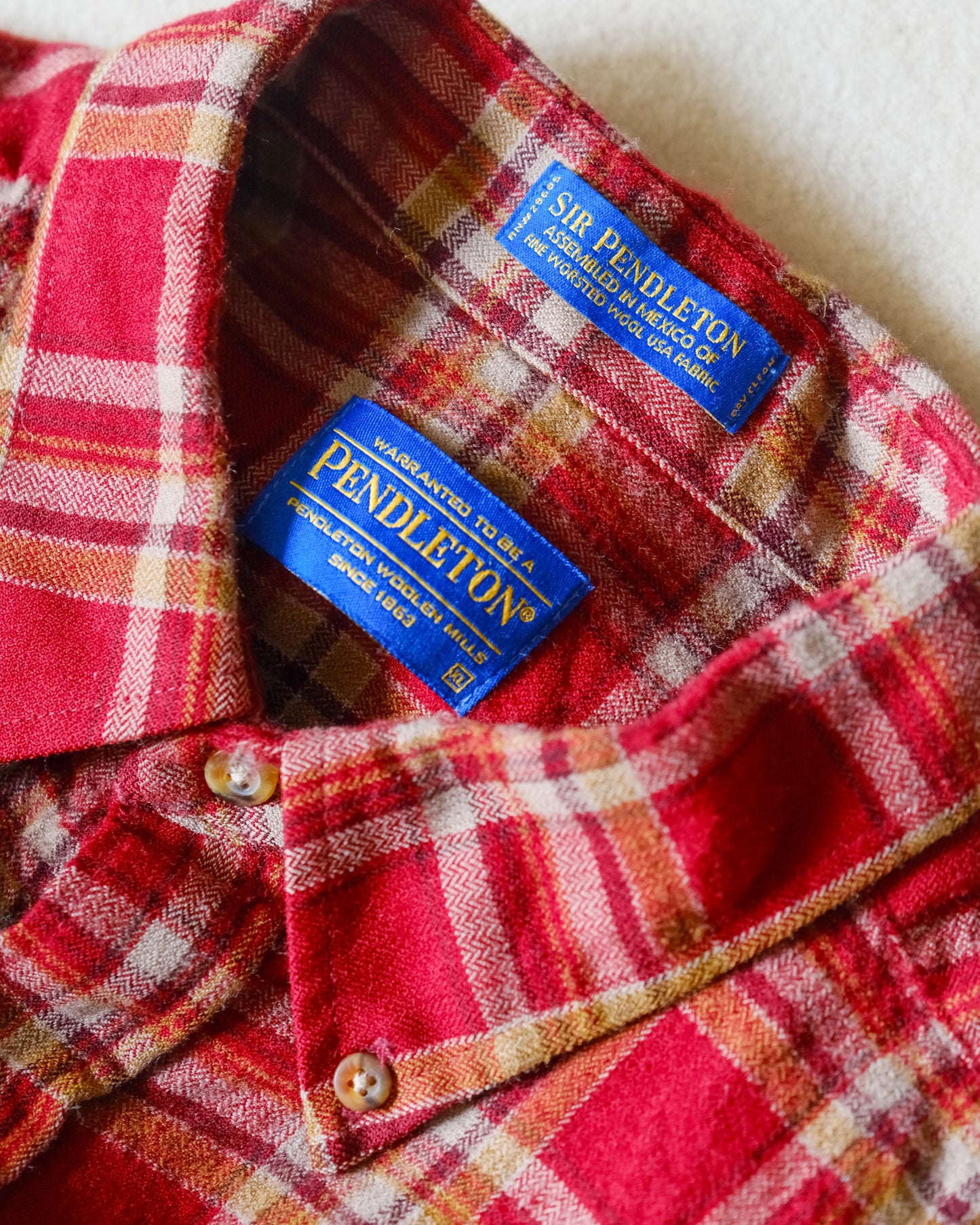 【XL/残り１点】【TOD ONLINE】SIR PENDELTON, WOOL SHIRT