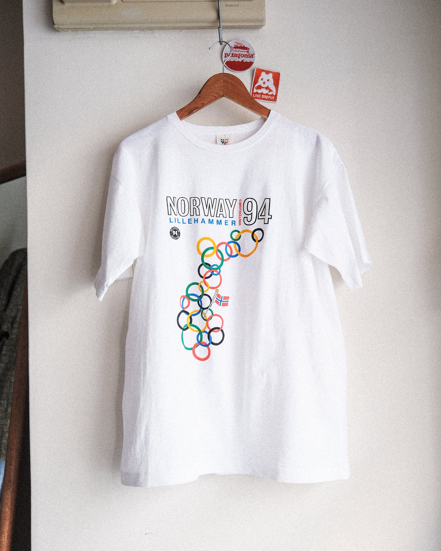 【TOD OUTDOORWEAR ARCHIVES】94s OLYMPIC PRINT TEE "LILLEHAMMER"