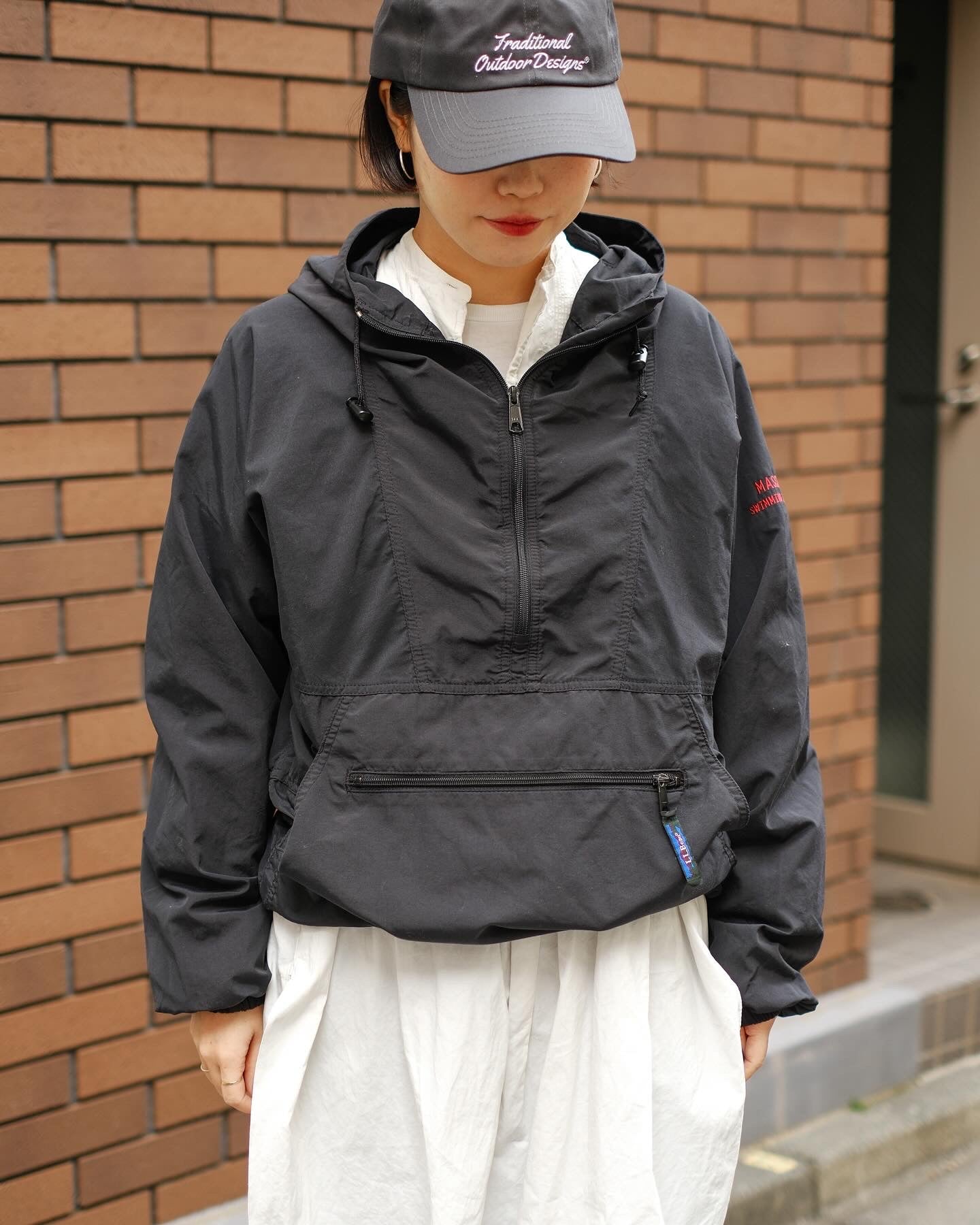 【S/残り１点】【TOD ONLINE】LL BEAN, NYLON ANORAK, BLACK