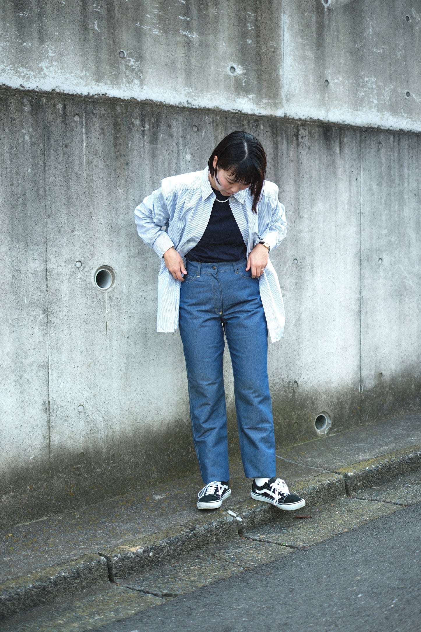 【TOD Workwear Archives】80-90s LA POSTE, Work Shirt Stripe