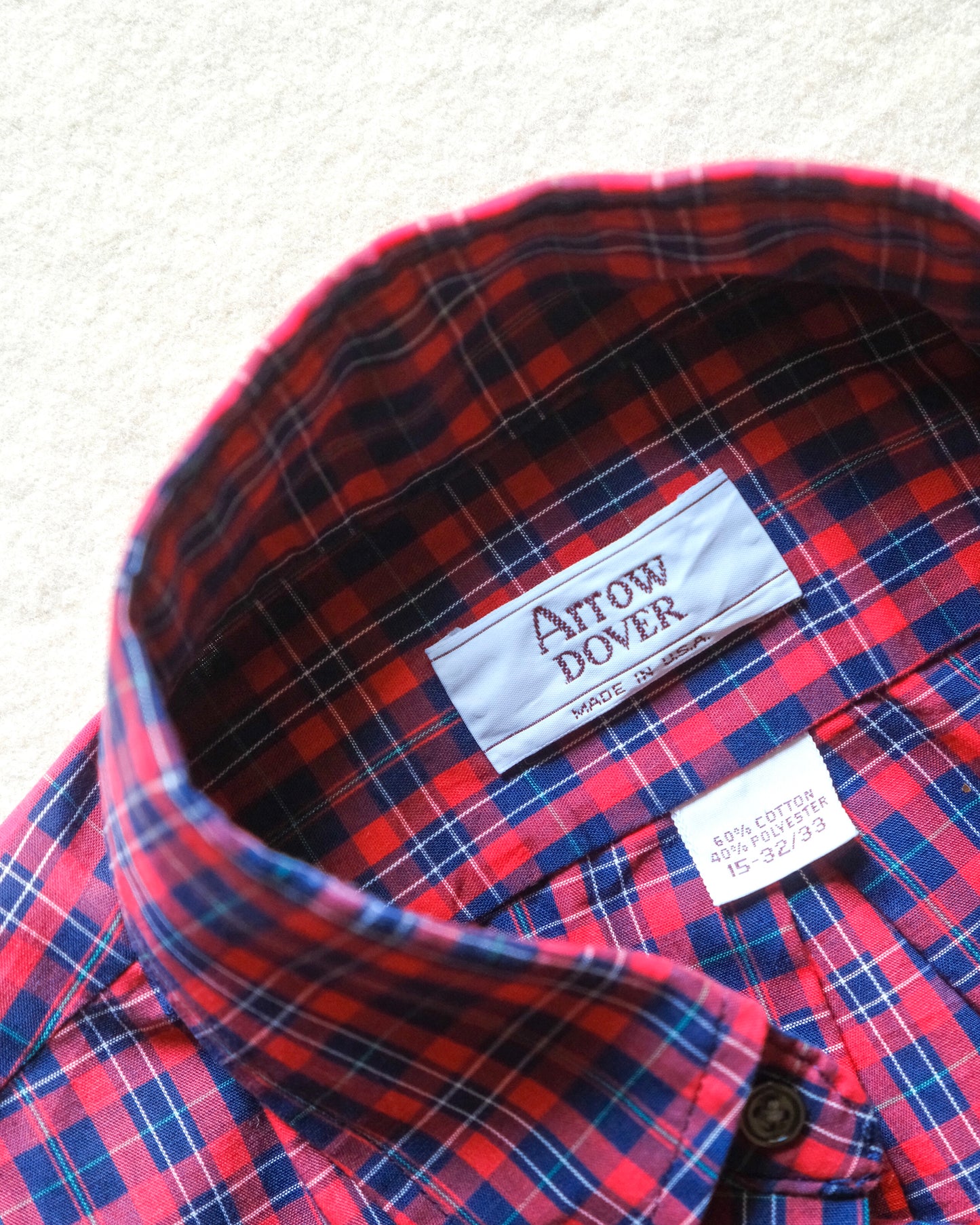 【S/残り1点】【TOD ONLINE】90S  ARROW DOVER BD SHIRT CHECK