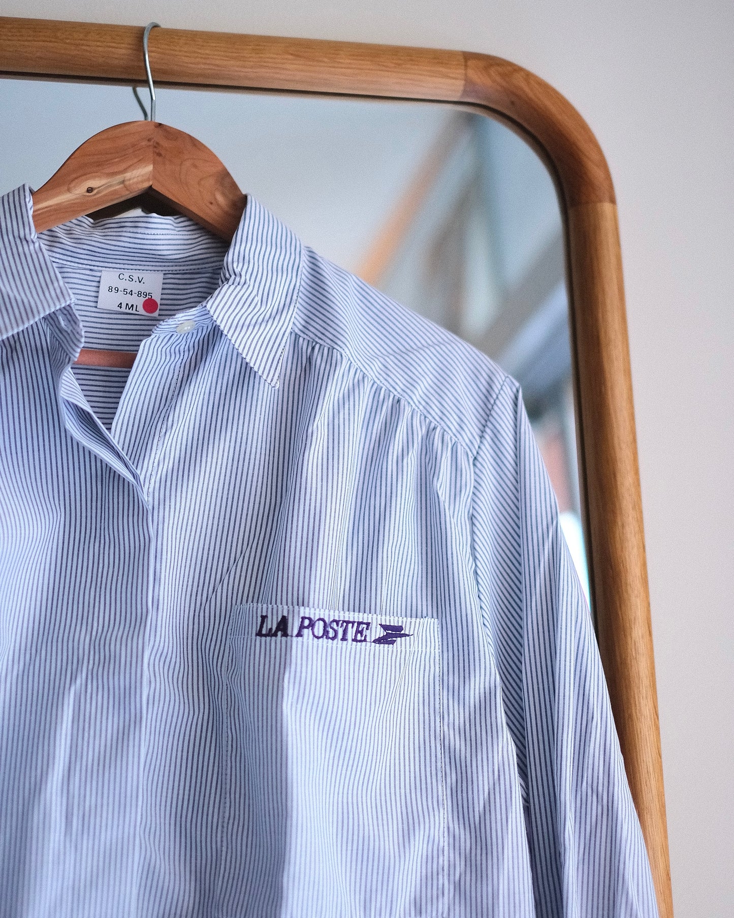 【TOD Workwear Archives】80-90s LA POSTE, Work Shirt Stripe