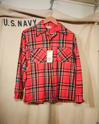 【TOD】【MENS S-M】DUTCHMAID OPEN COLLAR PLAID SHIRT