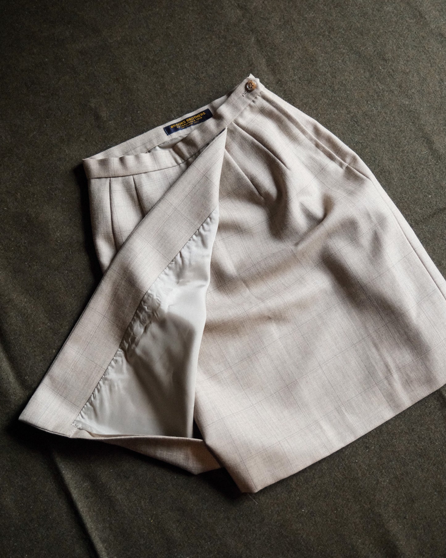 【WOMENS/残り１点】【TOD】90s BrooksBrothers Wool Skirt