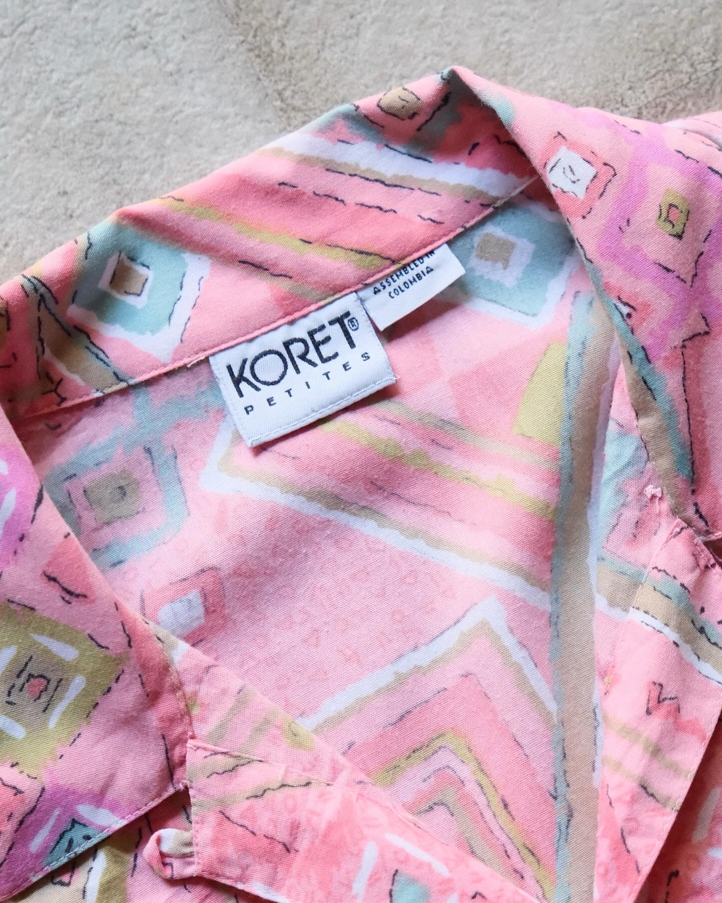 【TOD LADIESWEAR ARCHIVES】90S KORET OPEN COLLAR SHIRT