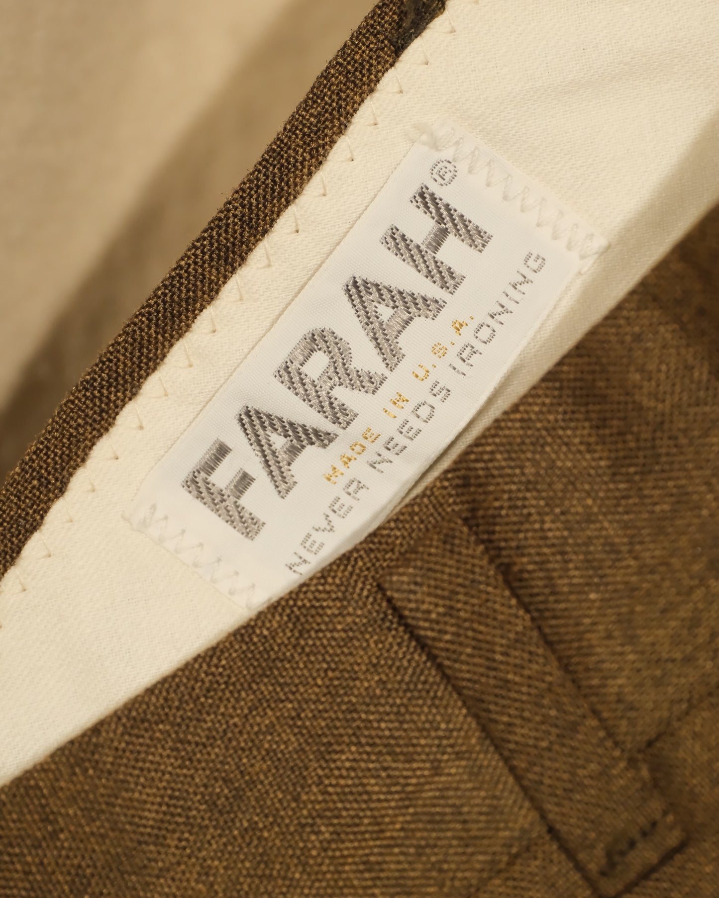 【 TOD 】【 W35 】FARAH, WOOL TROUSERS, MADE IN USA