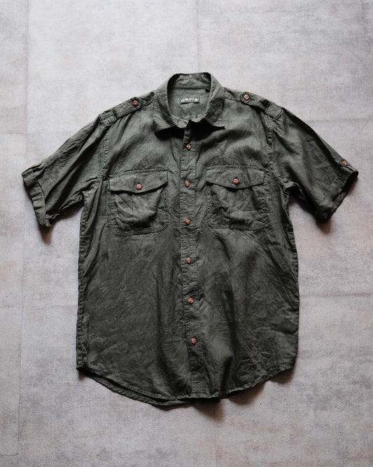 【TOD OUTDOORWEAR ARCHIVES】00S ORVIS LINEN SHIRT SHORT SLEEVE