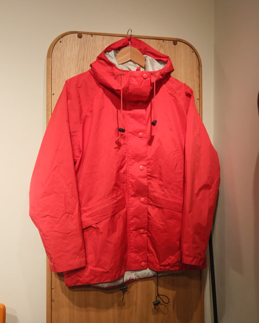 【TOD】【WOMENS-M】90s LL BEAN STOWAWAY RAIN GEAR , RED