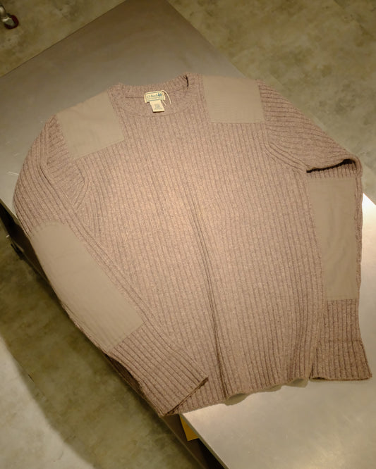 【TOD】【 MENS XL 】90s LL Bean Merino Ram Wool Sweater, Grey