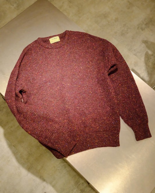 【TOD】【 MENS L 】90s LL Bean Crew Neck Sweater, Purple