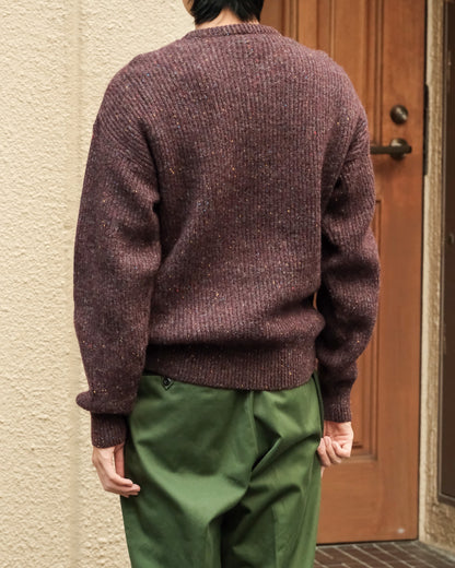 【TOD】【 MENS L 】90s LL Bean Crew Neck Sweater, Purple