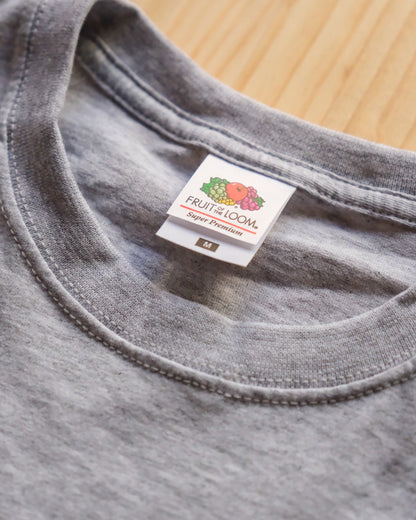 【TOD ORIGINAL】 T.O.D. Athletic Tee With Fruit of The Loom , Grey