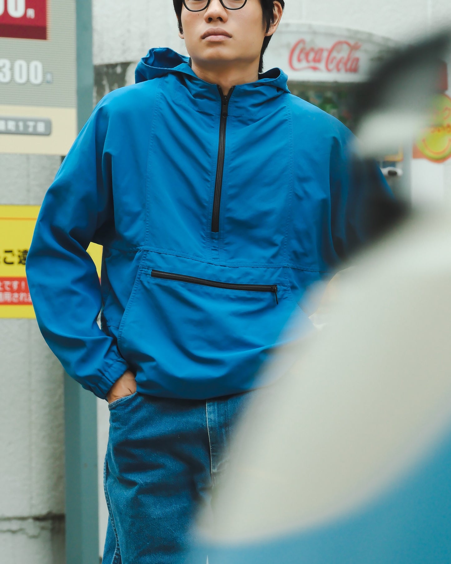 【TOD】【 MENS M】00S LL BEAN / NYLON ANORAK / BLUE