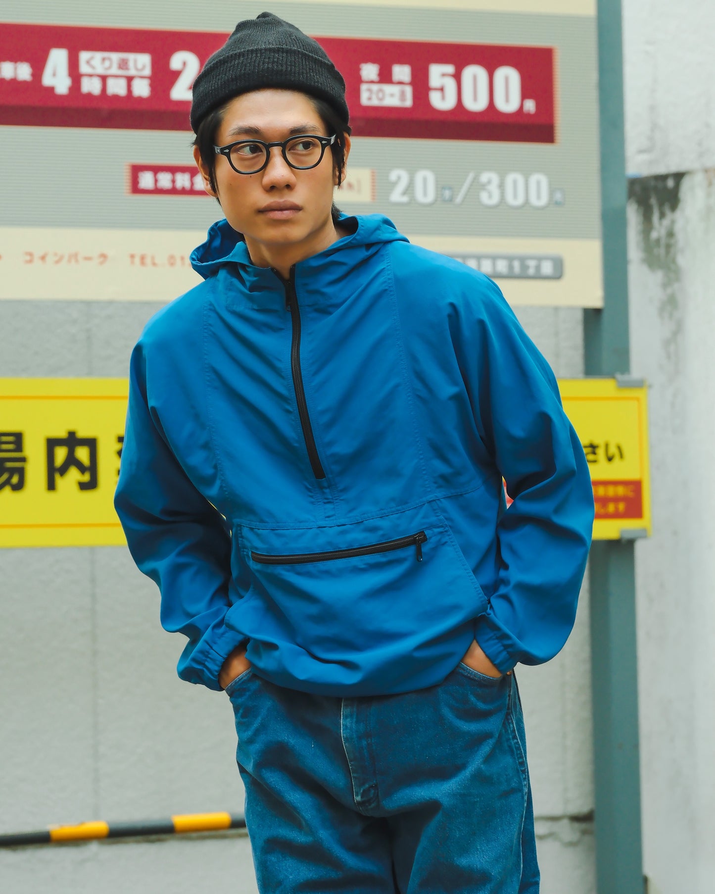 【TOD】【 MENS M】00S LL BEAN / NYLON ANORAK / BLUE