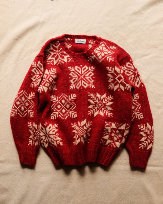 【 TOD ONLINE 】90s WS LL BEAN NORDIC SWEATER / WS M