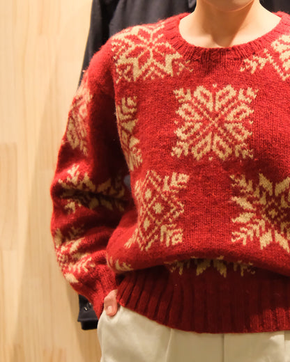 【 TOD ONLINE 】90s WS LL BEAN NORDIC SWEATER / WS M